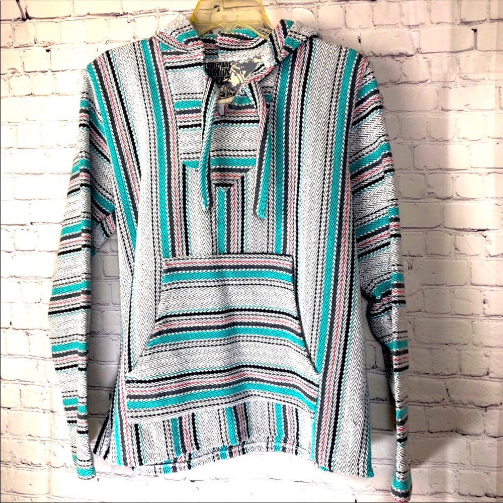 Original Señor Lopez Pullover Hippie Boho Hoodie Size Mens Large (Item #404)